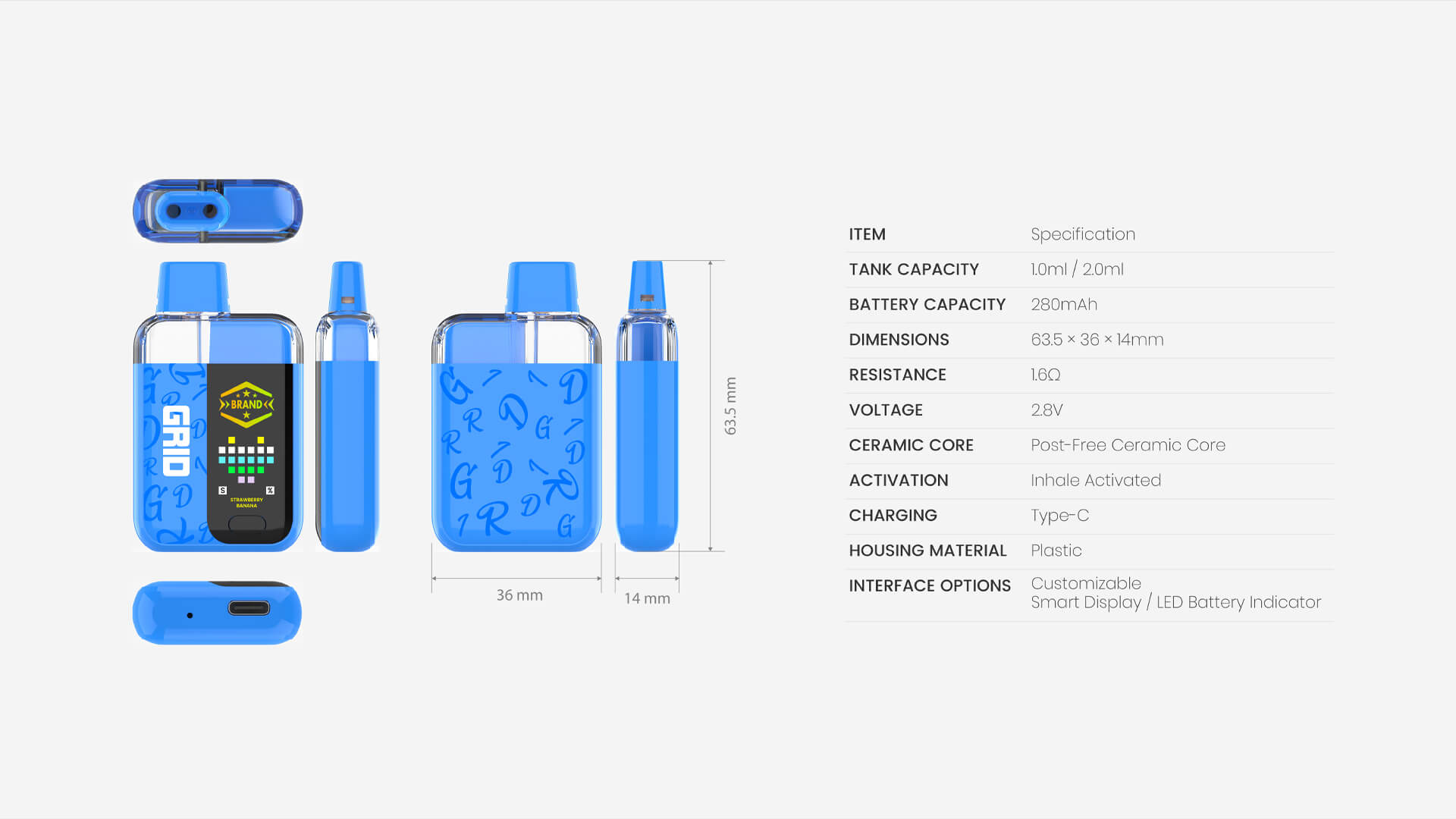 Gird Disposable Vape UI Displaying Smoking Time Factory Sales Description (7)