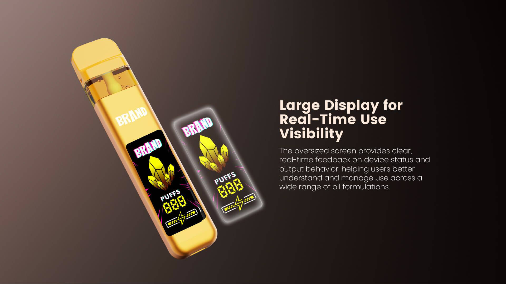 Smart Disposable Vape Pen 2ml Customizable For CBD THC HHC (2)